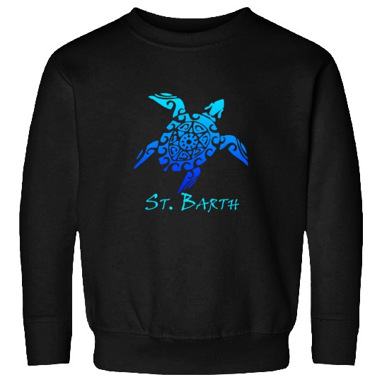 Turtle Pet St Barth Tribal Turtle Polynesian Tattoo Style Sweatshirts