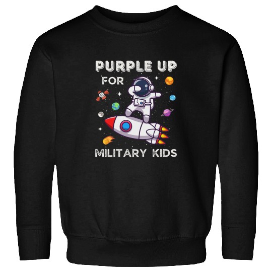 Astronaut Job Purple Up For Military Kids Military Child Month Astronaut Sweatshirts