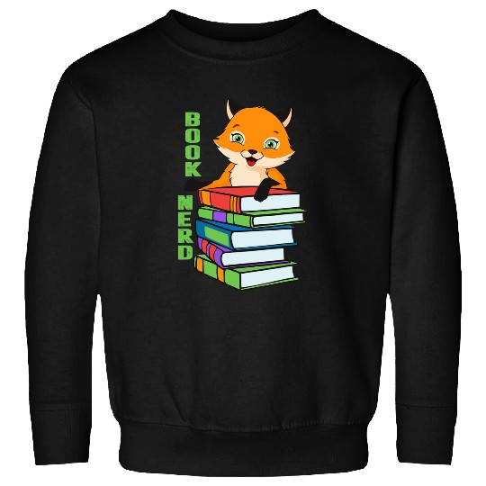 Book Fun Nerdy Fox Book Funny Animal Lover For Men Women Furry 1 Sweatshirts
