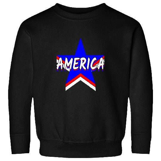 Book Fun Nerdy America American Star Fourth of July Comic Book Theme Sweatshirts