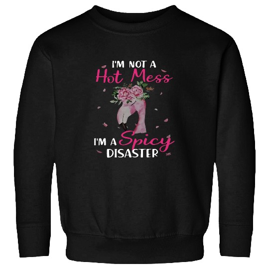 Flamingo Pet Im Not A Hot Mess Im A Spicy Disaster Funny Sweatshirts