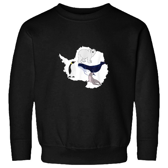Penguin Pet Seal Gift Bears Antartica Polar Bear Penguin and Seal Save the Animals Sweatshirts