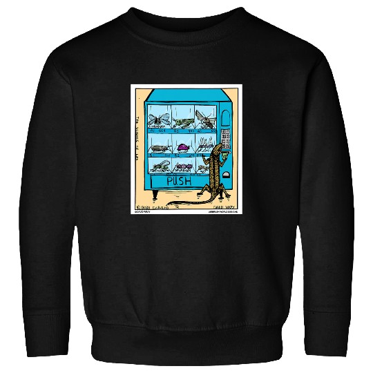 Komodo Pet Using Insect Vending Machine Funny Reptile Sweatshirts