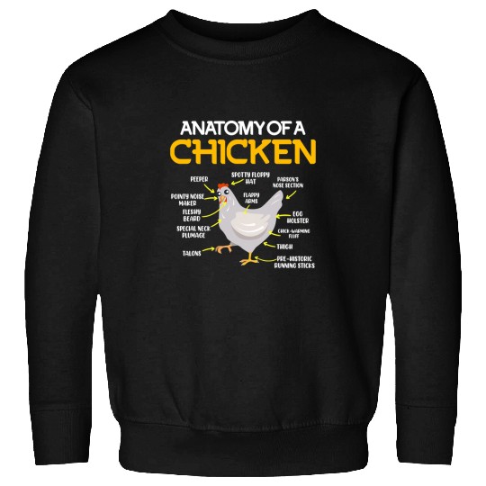 Chicken Pet Anatomy of a Chicken Farmers Chicken Coop Sweatshirts