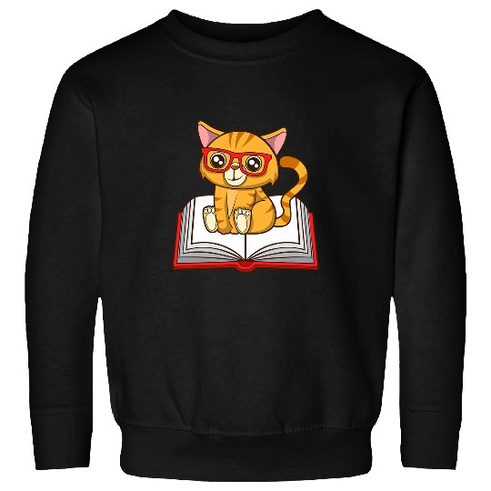 Book Fun Funny Cat Book Club Reading Literature Sweatshirts
