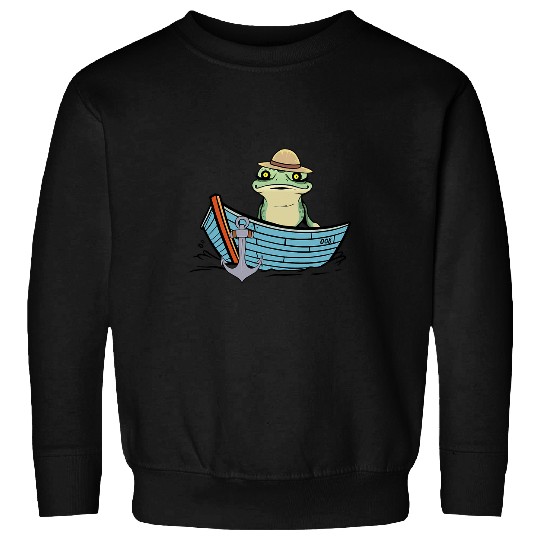 Frog Pet Pond Boat Toad Frogs Child Children Amphibians Sweatshirts