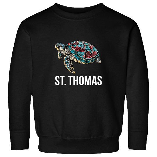 Turtle Pet St Thomas Tribal Sea Turtle Sweatshirts