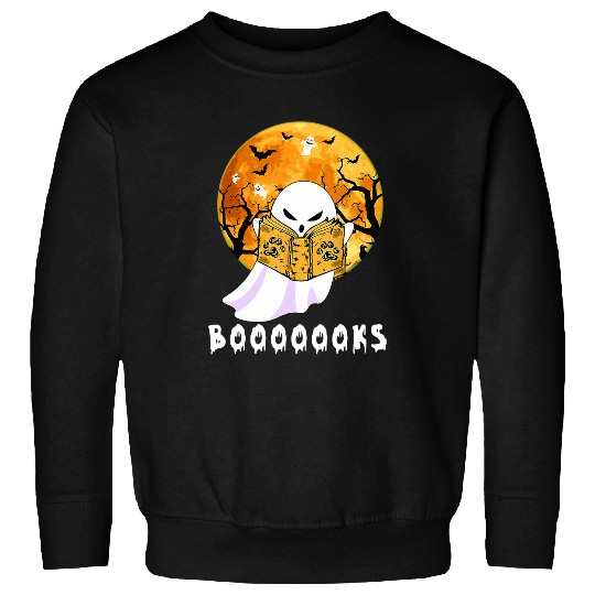 Book Fun ghosts Booooks Halloween Reading Librarian Bookworm Teacher 191 Sweatshirts