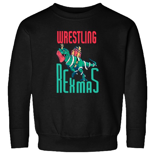 Sport Wrestling Rexmass TRex Dinosaur Christmas Holiday 1 Sweatshirts