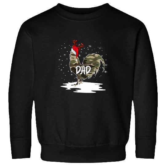 Chicken Pet Rooster Camoflauge Dad Camo Military Tactical xmass Family Sweatshirts