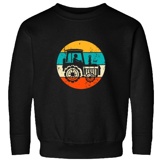 Tractor Fun Agriculture Farm vintages Retro1 Sweatshirts