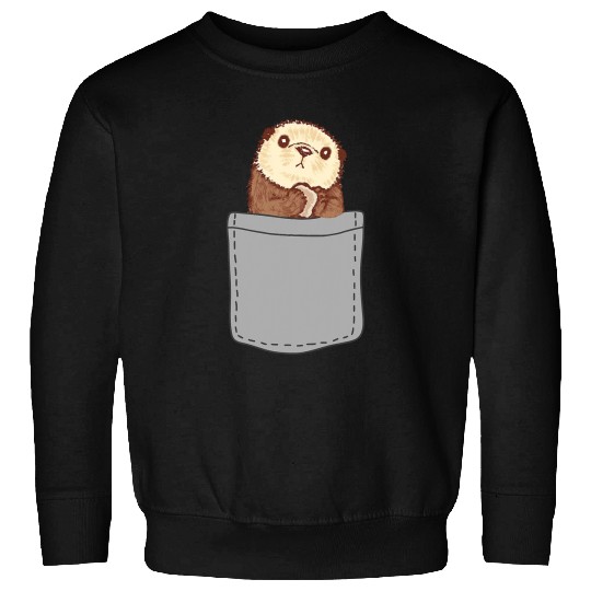 Otter Pet Otters Funny Sea Otter In The Pocket Sea Otters Animals Lovers Fans Sweatshirts