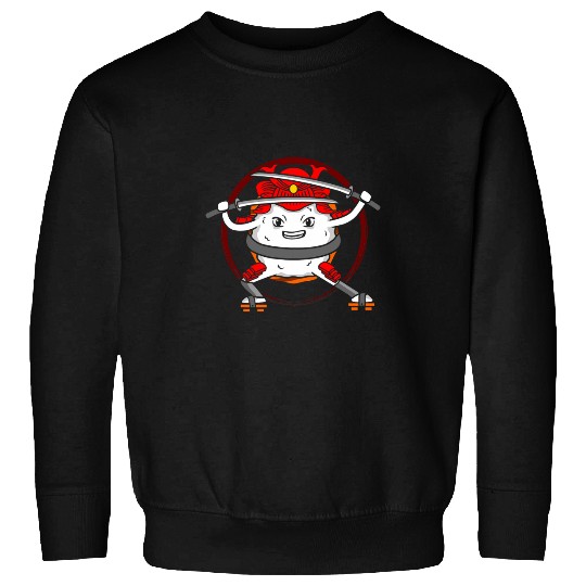 Cute Japanese Samurai vintages Samurai Cat Geisha Art Graphic Sweatshirts