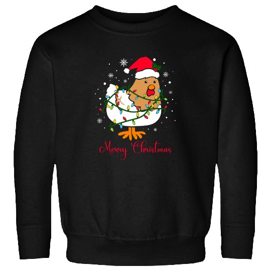 Chicken Pet Christmas Tree Light Merry Christmas Sweatshirts