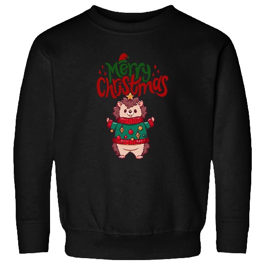 Hedgehog Pet Christmas Hedgehogs Decorations Sweatshirts