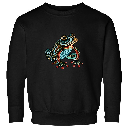 Frog Pet Native American Indian Style Art Pacific Northwest 30 Sweatshirts