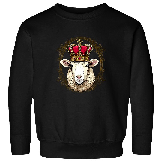 Sheep Pet Royal Sheep King Queen Princess Lamb Farm Animal Sweatshirts