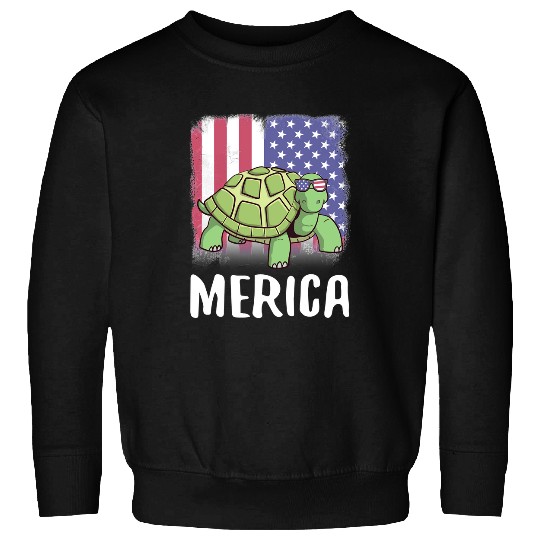 Turtle Pet Merica Turtle USA American Flag 14 Sweatshirts