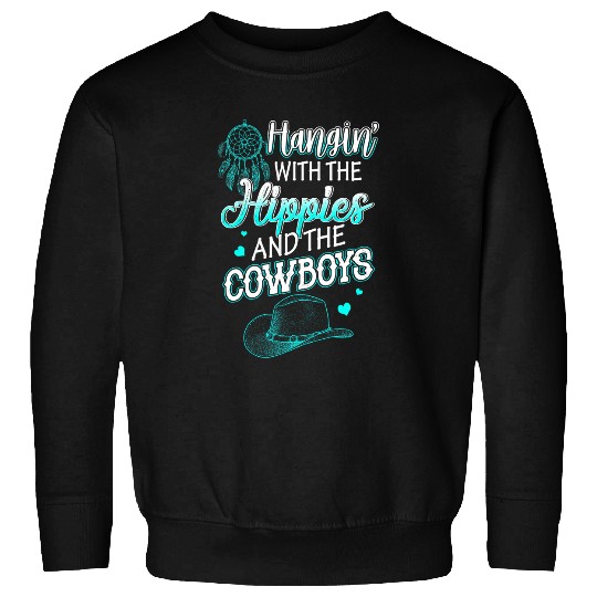 Cow Pet Hangin With The Hippies The Cow Boy Sweatshirts