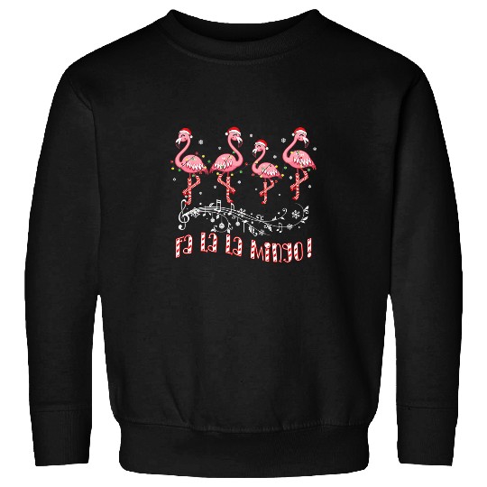 Flamingo Pet Candy Cane Flamingoes Fa La La MINGO Flamingo Christmas 054 Sweatshirts