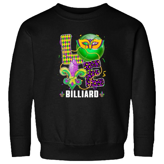 Sport Billiard Love Billiard Ball Leopard Mardi Gras Fat Tuesday Parade Men Sweatshirts