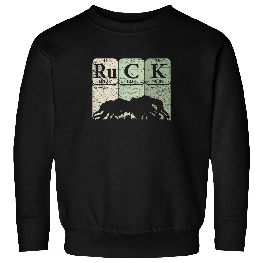 Sport Rugby Ruck Rugby Periodic Table Elements Rugby Player Nerd Retro Sweatshirts
