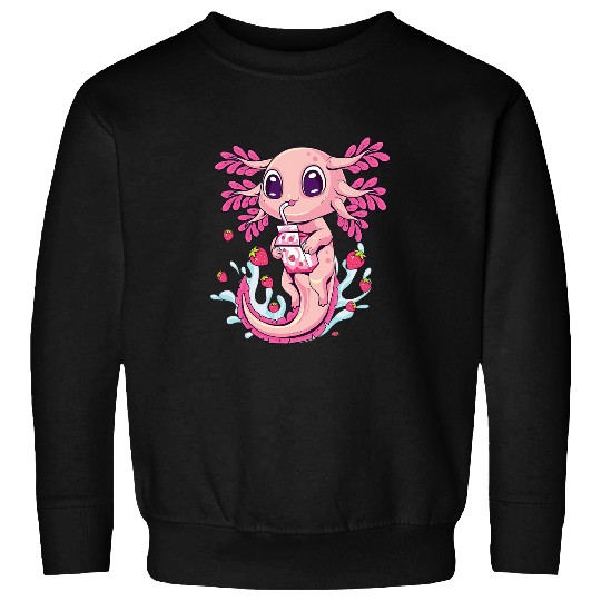 Axolotls Pet Pastel Goth Strawberry Milk Shake Anime Aesthetic 59 Sweatshirts
