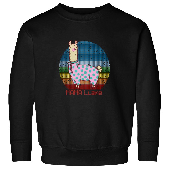 Llama Pet Mama Llama Pyjama Alpaca Retro vintages for Animal lovers Sweatshirts