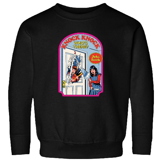 Book Fun Steven Rhodes Shining Knock Knock Joke Book Retro Dark Humor Sweatshirts