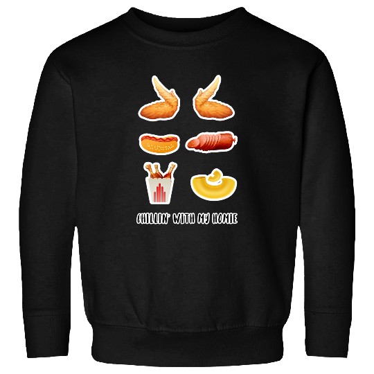 Chicken Pet Cooked Chicken Wing Chicken Wing Hot Dog Bologna Macaroni 32 Sweatshirts