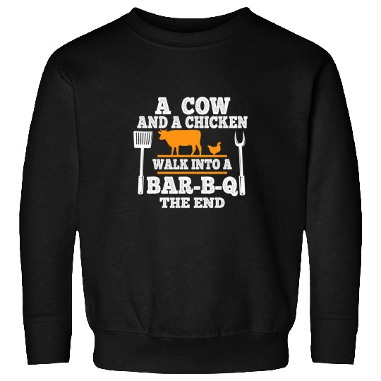 Chicken Pet Barbecue Grilling BBQ Lovers BBQ Party Cow Sweatshirts