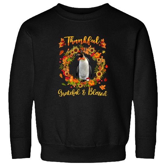 Penguin Pet Thankful Grateful Blessed Penguin Thanskgiving Matching 64 Sweatshirts