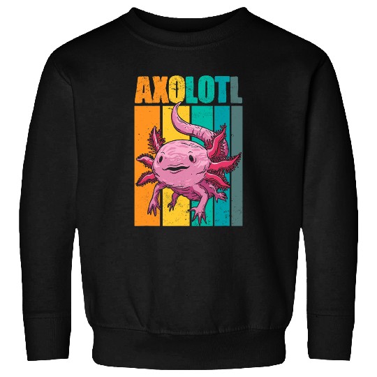 Axolotls Pet vintages Walking Fish Lizard Kawaii Axolotls Sweatshirts