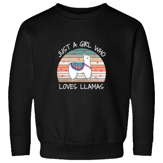 Llama Pet Animal For Women Girls Mom Daughter Llama Lovers Sweatshirts