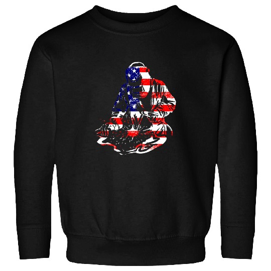 Welder Job USA Flag Metal Fabricator Weld Welding 4th Of July Sweatshirts