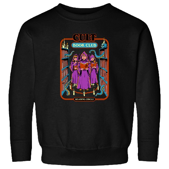 Book Fun Steven Rhodes Cult Book Club Reading Circle Retro Dark Humor Sweatshirts