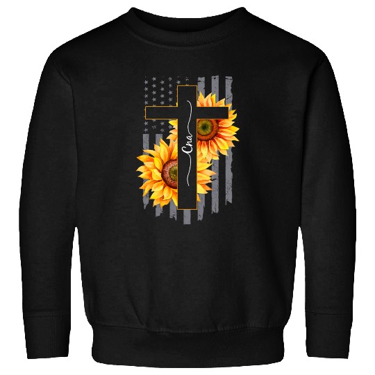 nurses Job Jesus Christ Christian nurses CNA Jesus Cross Sunflower 4th Of Jully Funny 240 Bible Verse Sweatshirts