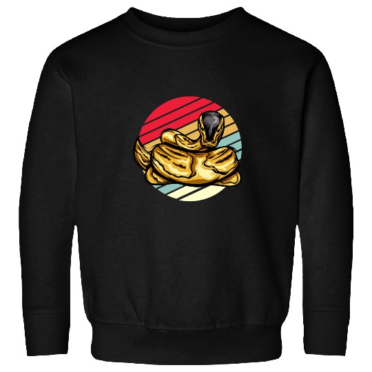 Python Pet ball python coral python noodle reptile snake animal retro Sweatshirts