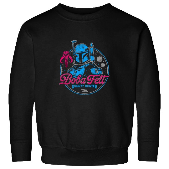 Book Fun Star Wars The Book Of Boba Fett Neon Logo Sweatshirts