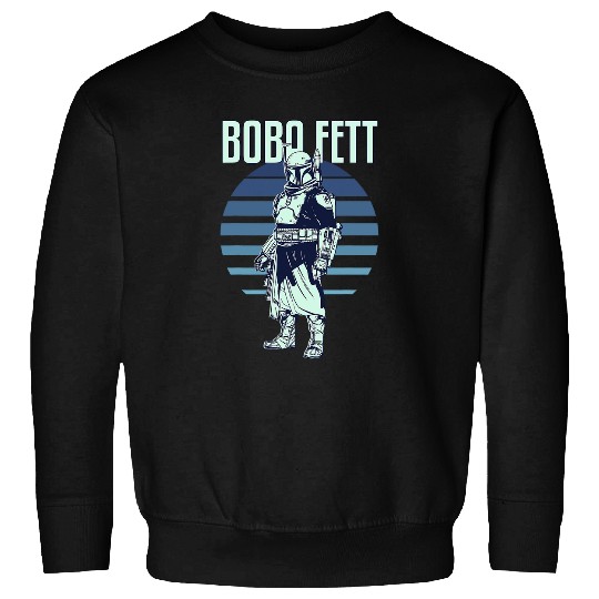 Book Fun Star Wars The Book Of Boba Fett Silhouette Chest Portrait Sweatshirts