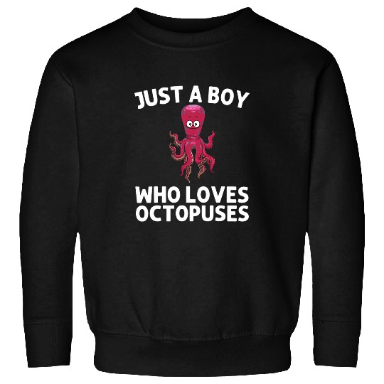 Octopus Pet For Boys Kids Sea Life Ocean Biology Cephalopod Sweatshirts