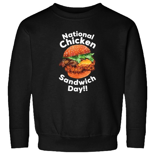 Chicken Pet Awesome National Chicken Sandwich Day illustration Sweatshirts