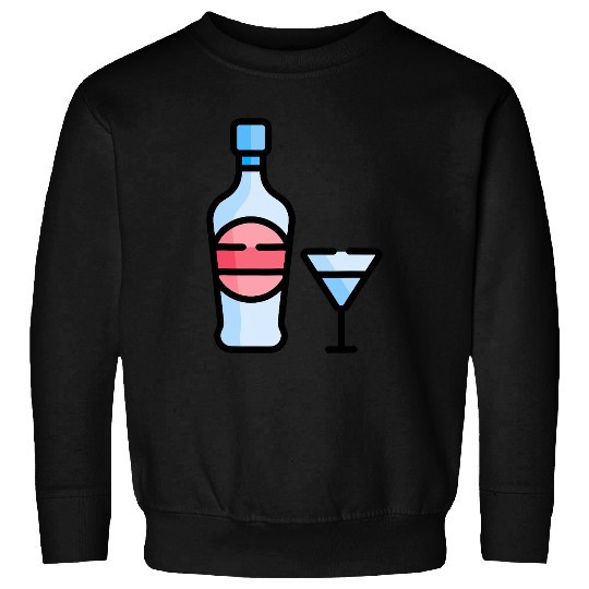 Martini Glass Green Olive Bartender Vodka Gin Cocktail Drink Sweatshirts