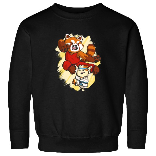 Hamster Pet Funny Bear Kung Fu Hamster and Red Panda Martial Arts Sweatshirts