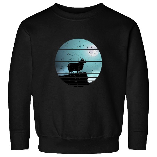 Sheep Pet Howling at The Full Moon Funny Farm Pet Animal Lovers Sweatshirts