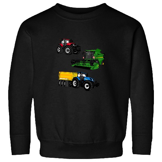 Tractor Fun combine harvester farmer agriculture Sweatshirts