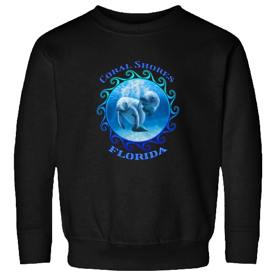 Manatee Pet Coral Shores Florida Vacation Swimming Manatees Sweatshirts