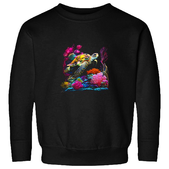 Turtle Pet Tortoise Waterturtle Ocean Natural Environment 18 Sweatshirts