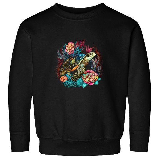 Turtle Pet Tortoise Waterturtle Ocean Natural Environment Sweatshirts