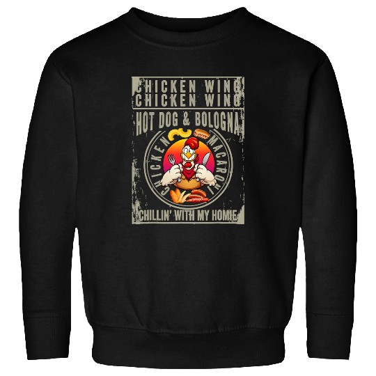 Chicken Pet Cooked Chicken Wing Chicken Wing Hot Dog Bologna Macaroni 310 Sweatshirts